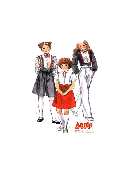 McCall's 8458 Annie Long or Short Sleeve Blouse, Skirt, Culottes, Pants and Suspenders, Uncut, Factory Folded Sewing Pattern Size 12