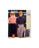 Justknits Ladies Pleated, Jeans Style, Four Gore, A-line or Straight Skirt, Uncut, Factory Folded, Sewing Pattern Multi Plus Size 8-22