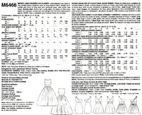 McCall's 6466 Lined Party, Formal, Bridal Dresses with Bodice and Skirt Style Variations, Uncut, Factory Folded, Sewing Pattern Size 4-10