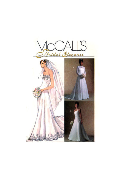 McCall's 4776 Bridal, Wedding, Bridesmaid Shrug and Dresses, Uncut, Factory Folded Sewing Pattern Size 4-10