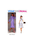 Vogue Paris Original 1421 Molyneux Semi-Fitted Dress with Princess Seams, Inverted Pleats, Pointed Collar Sewing Pattern Size 10