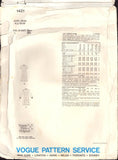 Vogue Paris Original 1421 Molyneux Semi-Fitted Dress with Princess Seams, Inverted Pleats, Pointed Collar Sewing Pattern Size 10