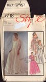 Style 4718 Bride's Dress, Bridal Gown and Bridesmaid's Dresses, Uncut, Factory Folded Sewing Pattern Size  12 or 14