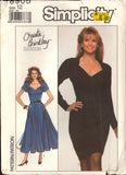 Simplicity 8905 Evening or Formal Dress with Sweetheart Neckline, Flared or Straight Skirt, Uncut, Factory Folded Sewing Pattern Size 12