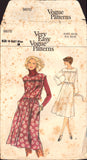 Vogue 9870 Sleeveless or Long Sleeved Pullover Blouson Bodice Dress with Oval Neckline, Sewing Pattern Size 16