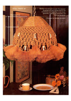 70s Macrame Lamp Shade "Dining Delight" - Instant Download PDF 2 pages plus 4 pages of general instructions