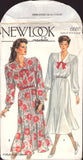 New Look / Maudella 6681 Dress with Trumpet Skirt and Optional Contrast Collar or Tie, Uncut, Factory Folded Sewing Pattern Multi Size 8-18