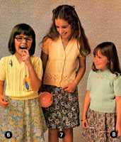 Patons 569 - Eight 70s Knitting Patterns for Children's Cardigans, Jumpers and More Download PDF 16 pages