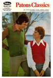 Patons 104 - 70s Knitting Patterns for Men's and Women's Pullovers Instant Download PDF 20 pages