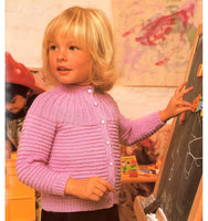 Patons 673 - Eight Knitting Patterns for Toddler's Cardigans, Jumpers and Dress Download PDF 20 pages