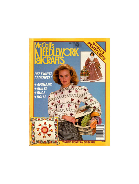 McCall's Needlework & Crafts Magazine, Jan/Feb 84, Knitting, Sewing, Crochet Projects, Colour Photos, Detailed Instructions, 130 pages