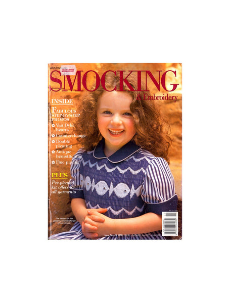 Australian Smocking and Embroidery Magazine, Autumn 1998, Issue 42, Factory Folded Patterns, Instructions, Colour Photos, 64 pages