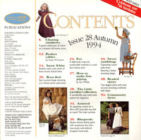 Australian Smocking and Embroidery Magazine, Autumn 1994, Issue 28, Factory Folded Patterns, Instructions, Colour Photos, 64 pages