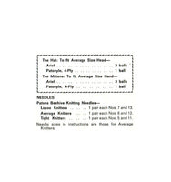 1960s Knitted Hat and Mittens Instant Download PDF 3 pages