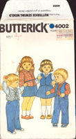 Butterick 4002 Toddlers' Vest, Shirt, Skirt and Pants, Uncut, Factory Folded, Sewing Pattern, Size 1