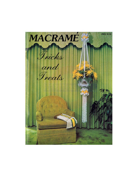 Macramé Tricks and Treats - 22 vintage 70s macrame patterns Instant Download PDF 24 pages