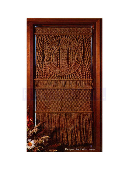 Vintage 70s "Twilight Tapestry" Macrame Wall Hanging Pattern Instant Download PDF 2 + 2 pages