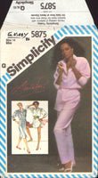 Simplicity 5875 Diana Ross Pants, Slim Skirt and Loose Fitting Top or Tunic, Uncut, Factory Folded, Sewing Pattern, Size 14