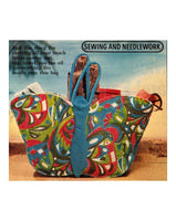 Vintage 70s Butterfly Beach Bag, Drafting & Sewing Instructions Instant Download PDF 1 page