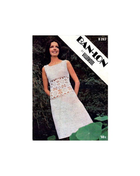 Villawool B 263 - 70s Crochet and Knitting Patterns for Dresses, Sweater, Cardigan, Pants and Top Instant Download PDF 16 pages