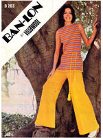 Villawool B 263 - 70s Crochet and Knitting Patterns for Dresses, Sweater, Cardigan, Pants and Top Instant Download PDF 16 pages