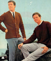 Patons 721 - 60s Knitting Patterns for Men's Jumpers, Pullovers, Jackets, Shirt Instant Download PDF 20 pages