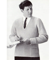 Patons 721 - 60s Knitting Patterns for Men's Jumpers, Pullovers, Jackets, Shirt Instant Download PDF 20 pages