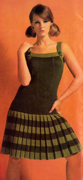 pleated pinafore dress pattern PDF