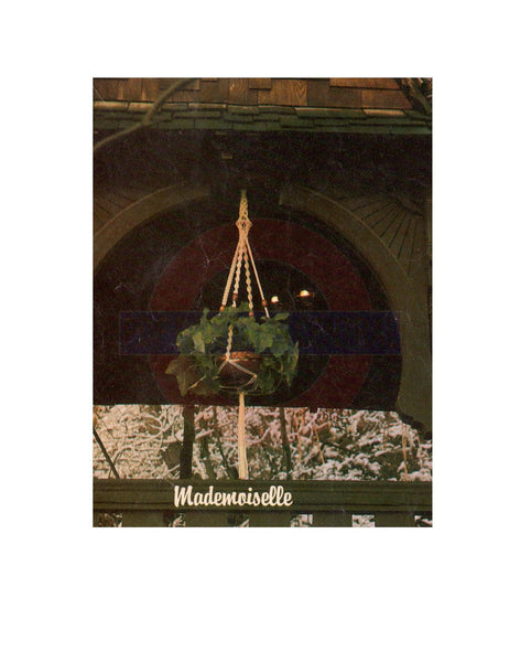 Vintage 70s Macrame "Mademoiselle" Plant Hanger Pattern Instant Download PDF 2 + 5 pages