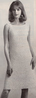 Vintage 1960s Crocheted Sheath Dress Bust Size 31-36" Instant Download PDF 7 pages