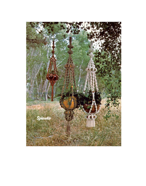 vintage macrame plant hanger pattern Vintage 70s "Splendor" Macrame Plant Hanger Pattern Instant Download P – Patterns Central