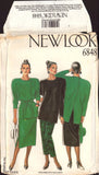 New Look 6848 Dolman Sleeve Jacket, Skirt and Belt, Uncut, Factory Folded, Sewing Pattern, Multi Size 8-18