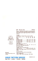 60s Dolman Sleeved, Slightly Blouson Dress, Bust 34 Hip 36, Vogue 6549 Sewing Pattern Reproduction