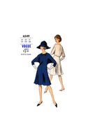 60s Dolman Sleeved, Slightly Blouson Dress, Bust 34 Hip 36, Vogue 6549 Sewing Pattern Reproduction