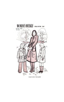 60s Mother and Child Hooded Duffle Coats, Woman's Weekly B647, Sizes 14-16 Adult, 6-8yrs Child, Vintage Sewing Pattern Reproduction