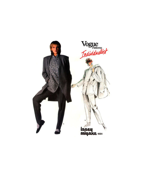 Vogue Individualist 1664 Issey Miyake Jacket, Shirt and Pants, Uncut, Factory Folded, Sewing Pattern Size 10
