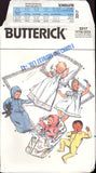 Butterick 3317 Layette/Christening Package: Jumpsuit, Gown, Bunting, Dresses, Bonnet, Blanket and Sham, U/C, F/F Sewing Pattern Size NB-XL
