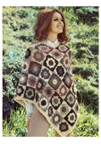 Vintage 1960s Pattern For Crocheted Icelandic Poncho "Grimsvotn" Instant Download PDF 2.5 pages