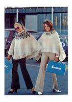 Vintage 1960s Patterns For Crocheted Icelandic Poncho "Loftleider" Instant Download PDF 2.5 pages