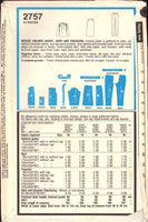 Style 2757 Jacket, Skirt and Trousers, Uncut, Factory Folded Sewing Pattern Size 12