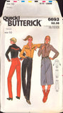 Butterick 6693 Loose Fitting Shirt, Straight Skirt and Tapered Pants, Uncut, Factory Folded Sewing Pattern Size 10