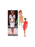 Butterick 6142 Princess Seam Top with Straight or Flared Skirt, Uncut, Factory Folded Sewing Pattern Size 6-10