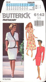 Butterick 6142 Princess Seam Top with Straight or Flared Skirt, Uncut, Factory Folded Sewing Pattern Size 6-10