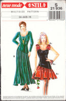 Neue Mode 21936 Evening or Party Dresses in Two Styles, Uncut, Factory Folded Sewing Pattern Multi Size 8-18