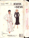 Kwik Sew 1682 Six Panel Gusseted Skirt and Top, Uncut, Factory Folded Sewing Pattern Multi Size XS-L