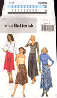 Butterick 4026 Lined, Flared Skirt in Two Lengths, Uncut, Factory Folded Sewing Pattern Size 12-16