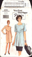 Vogue 9169 A-Line Dress or Tunic with Neckline Variations and Skirt, Uncut, Factory Folded Sewing Pattern Size 12-16