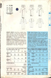 Vogue 7039 Close Fitting Dolman Sleeve Dress with Mock Front Tuck, Uncut, Factory Folded Sewing Pattern Size 12