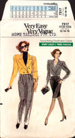 Vogue 7317 Double Breasted Jacket and Tapered Pants or Skirt, Uncut, Factory Folded Sewing Pattern Size 12-16