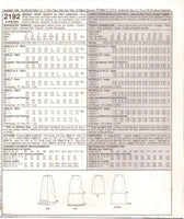 McCall's 2192 Sewing Pattern Skirts Size 4-6-8 OR 10-12-14 Uncut Factory Folded